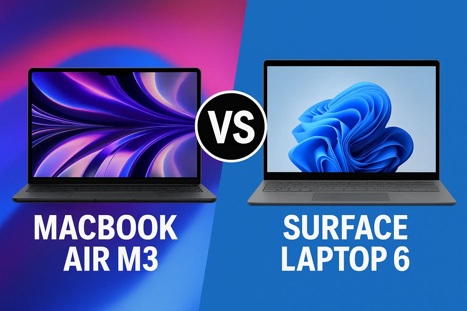 MacBook Air M3 (2024) vs. Surface Laptop 6 (2024)